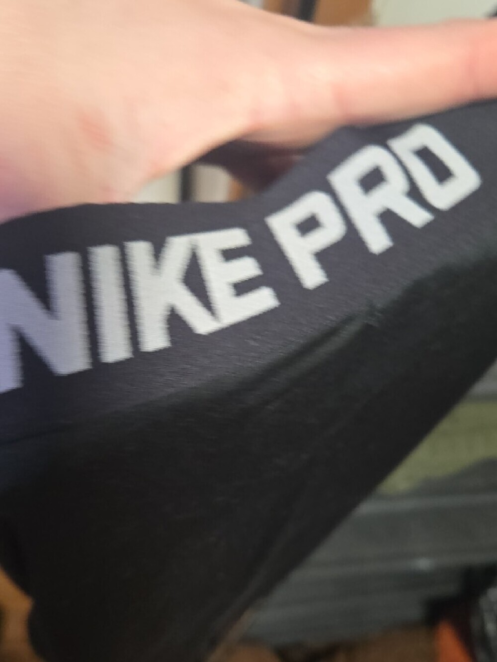 Nike Black Leggings with Gold Swoosh and NIKE PRO Waistband - Picture 4 of 7